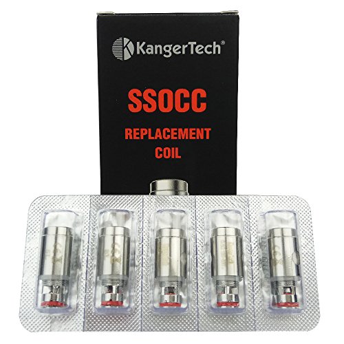 100% Genuine Kangertech Kanger New SSOCC Replacement Coils 0.5ohm (Stainless Steel Organic Cotton Coil) for Subtank Series / Toptank Series / SUBVOD / Nebox 5Pcs/Pack (5)
