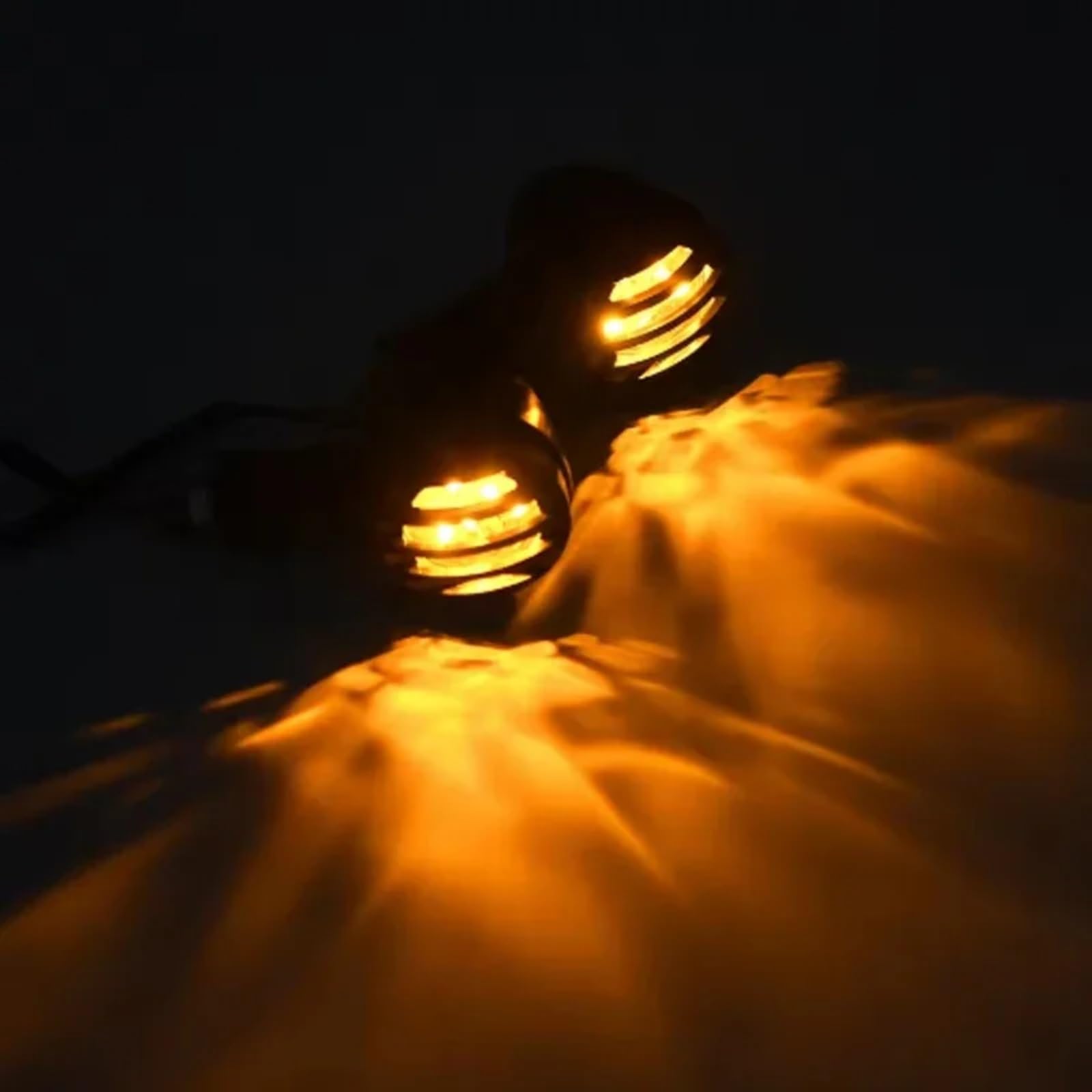 Indicatore Di Direzione In Metallo Per Moto Universale Posteriore Sinistro E Destro DRL Luce Freno A Griglia Nera(2pcs)