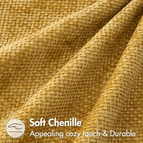 Image of MIULEE Decorative Gold Euro Sham Throw Pillow Covers 26x26 Inch 2 Pack