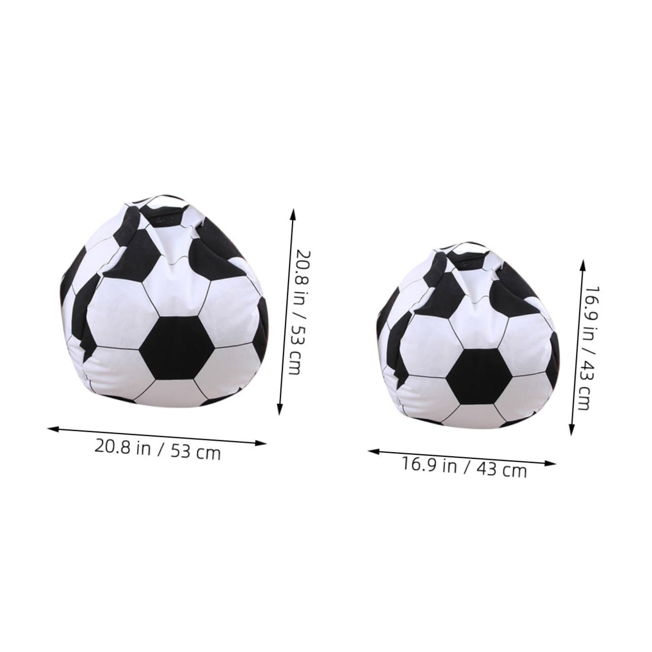 KESYOO Plush Toys Beanbag Organizer 2pcs Soccer Ball Storage Bag Kids Toy Organizer Soft Comfortable Room Decorations