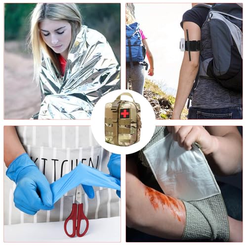 WDKXCN Kit De Supervivencia Completo, 49 Piezas Botiquin De Primeros Auxilios, Survival Kit, Kit Emergencia Mochila para Camping, MontañIsmo, Senderismo, Caza, Escalada - imagen 7