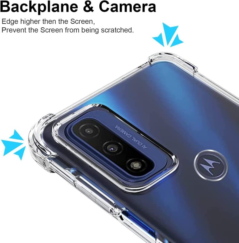 Image of for Back Case Cover Bumper Flexible Silicone Transparent Back Cover for Motorola G Pure - Transparent