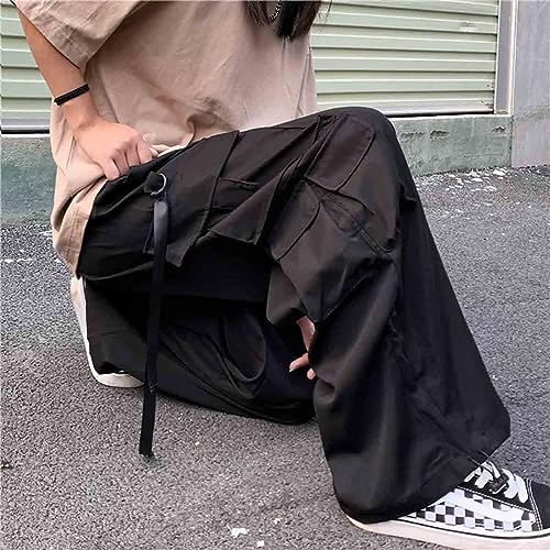 BXCNCKD Retro Casual Pants, Harajuku, Oversized Work Clothes, Multiple Pockets, Straight Leg Pants for Men and Women3