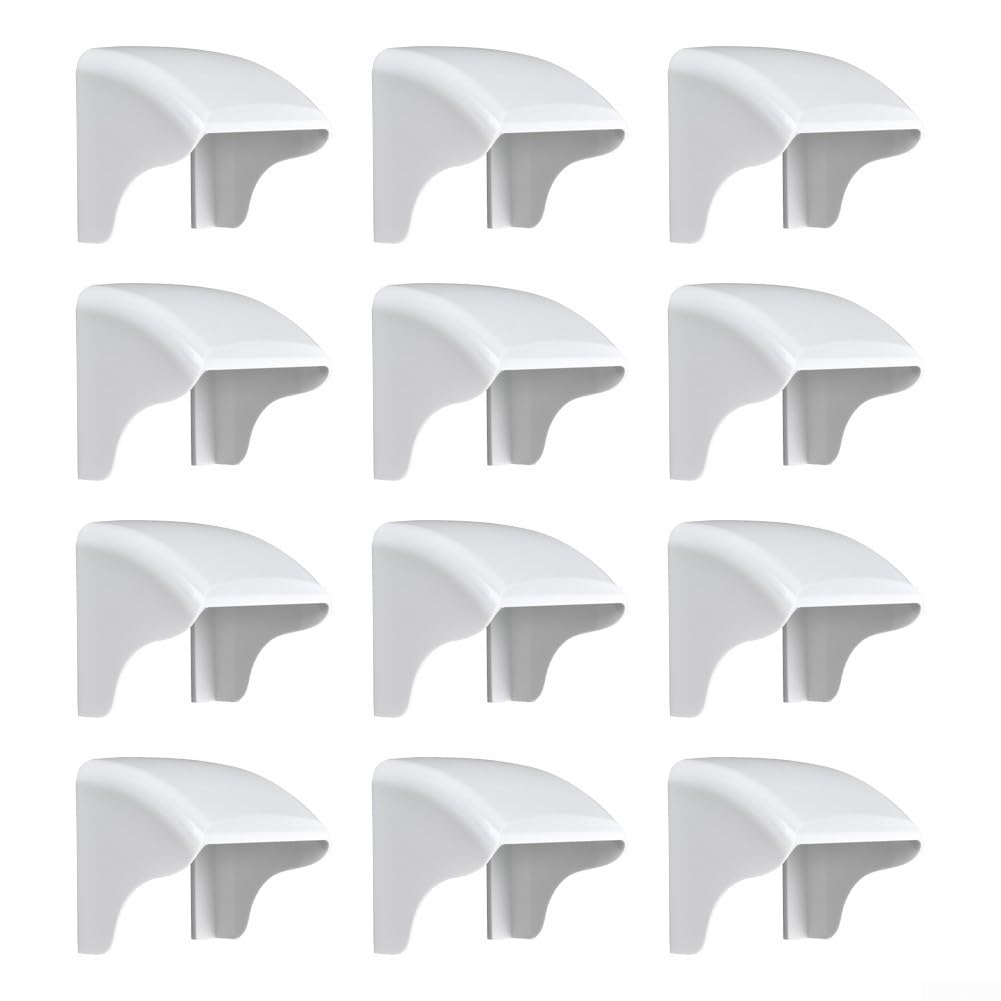 Copripresa elettrica impermeabile, Tipo Copripresa da esterno impermeabile resistente alla polvere 12 pezzi 105X105mm Bianco Grigio(White 12pcs)