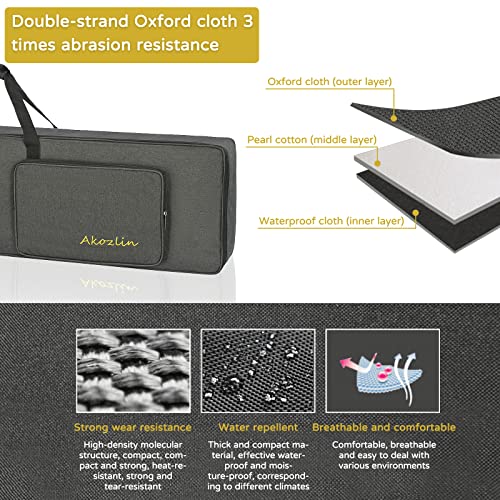 Akozlin 88-Key Padded Keyboard Gig Bag, 54.3”×13.3”×6.3”Portable Waterproof Electric Piano Keyboard Case Bag For Slim 88 Note Keyboard #TOP3