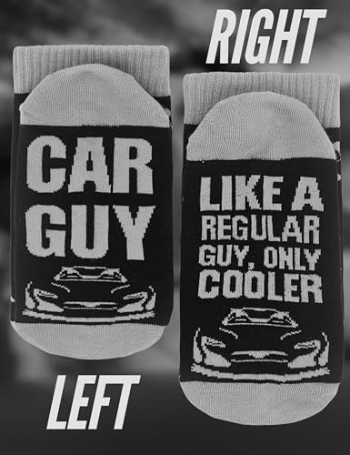 InnoBeta Car Guy Gifts for Men, One Size Crew Socks, Car Guy Like A Regular Guy, Only Cooler4