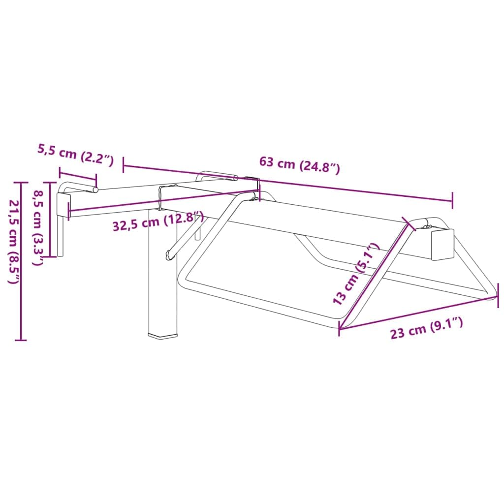 vidaXL Sattelhalter Wandmontage Schwarz Eisen