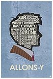 Doctor Who, David Tennant, Allons-y Word Art Print Poster (12