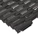 Durable Durite Recycled Tire-Link Outdoor Entrance Mat, Straight Weave, 8" x 22", Black