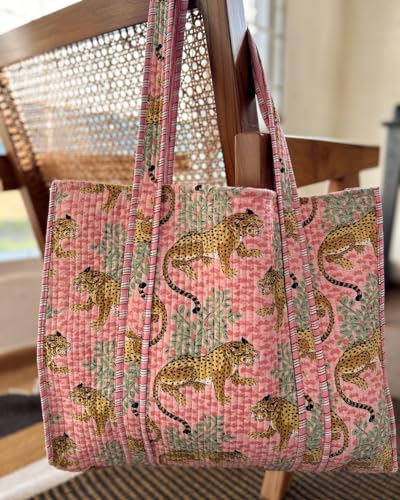 Image of Women's 100% Cotton Lightweight Shoulder Tote Bag with Interior Poeckt Casual Handbag for Women