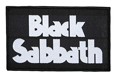 Black Sabbath Parche con logotipo clásico, tejido y licencia.
