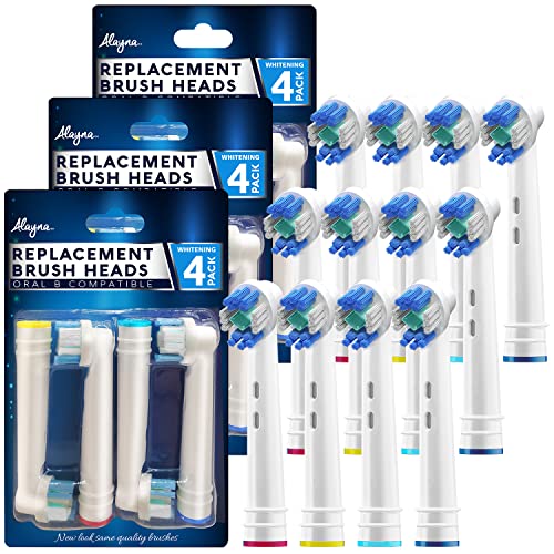 3D Whitening White Replacement Brush Heads for Oral-B Braun Electric Toothbrush - 12 Pro Style