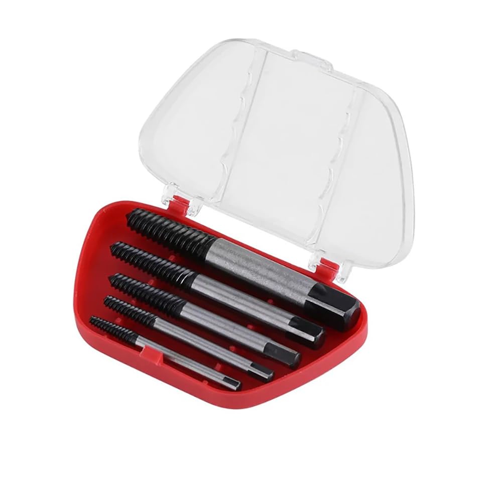 Set di estrattori per Viti da 5 Pezzi, Set di Viti danneggiate da 4 a 18 mm, Strumento di rimozione Facile da estrarre con Bue