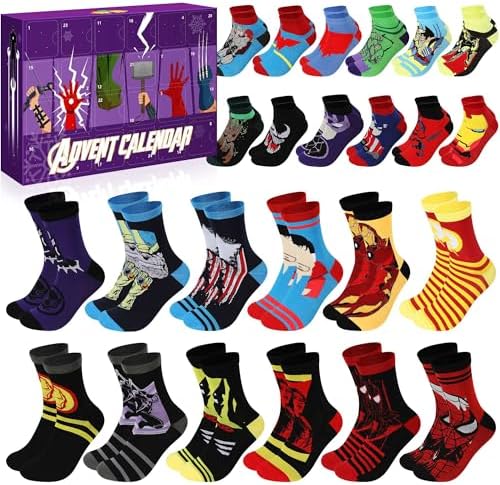 Christmas Advent Calendar With Socks, 12 Days Countdown Calendar Warm
