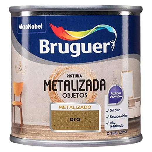 Bruguer, Esmalte, Pintura Metalizada para objetos Oro 125 ml