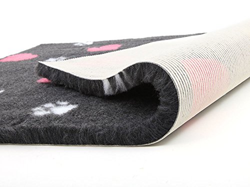 Original Vetbed™ Isobed SL -Hearts & Paws- anthrazit 100 x 75 cm