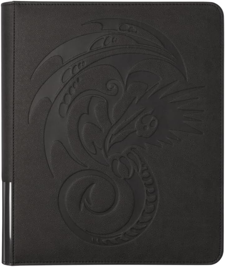 Carpeta normal Zipster | 20 páginas de carga lateral de 18 bolsillos, robustos anillos D-lock, álbum de tarjetas coleccionables para Pokémon, MTG, YuGiOh, TCG, OCG y tarjetas deportivas | Gris hierro