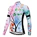 Cycling Jersey for Women Long Sleeve Clothing Bicycle Jacket Flower