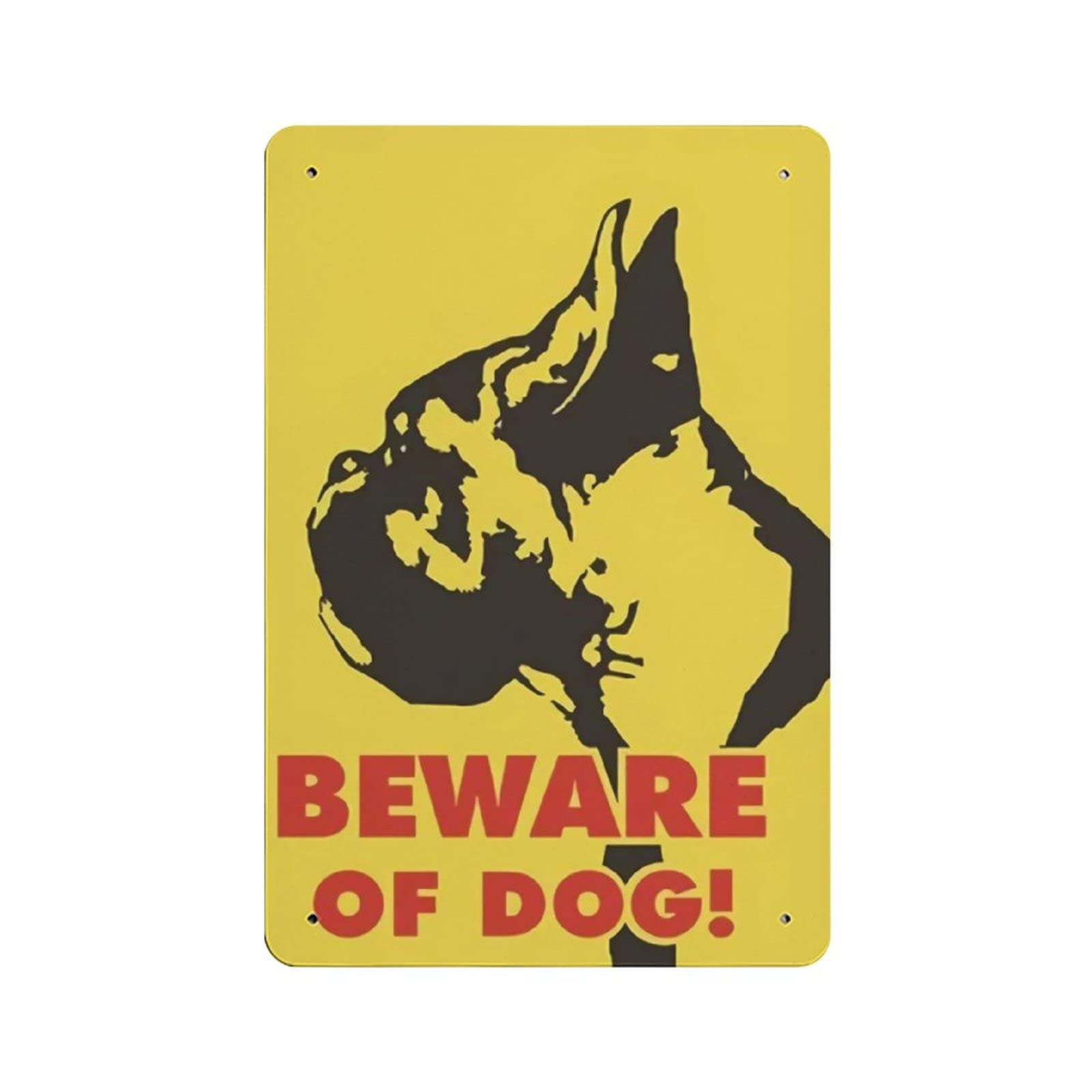 Metal Tin Sign Beware of Dog Vintage Tin Poster Metal Sign Wall Decoration Country Kitchen Home Garage Decor 12"x8"