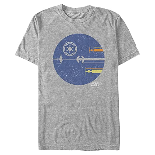 T-Shirt Star Wars Death Mission Homme en coton noir col rond