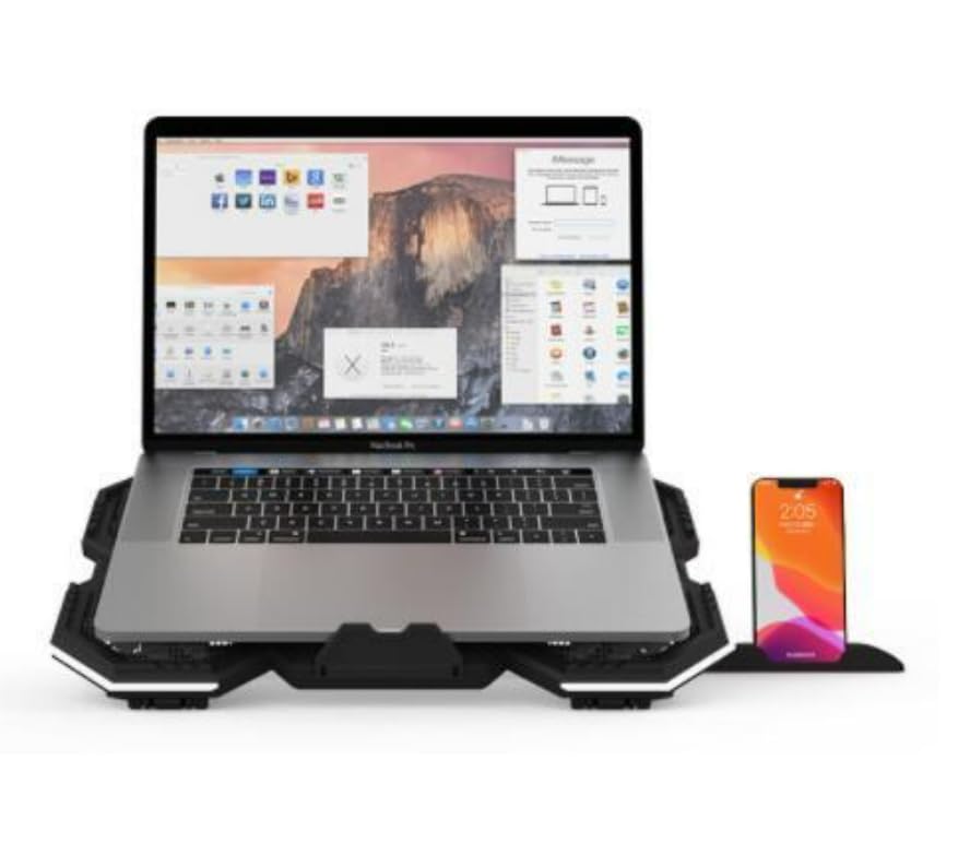 Base Cooler para Laptop RGB con 6 Ventiladores Silenciosos