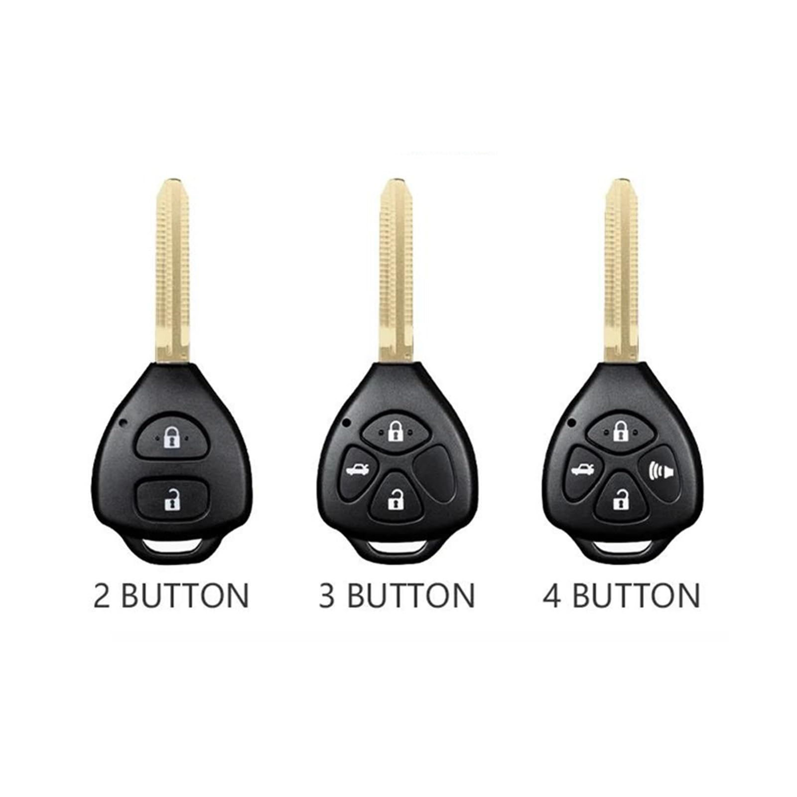 Custodia In TPU Per Chiave Toyota, Blu, Compatibile Con Camry Rav4 Corolla 4Runner Yaris, 4 Pulsanti - 4