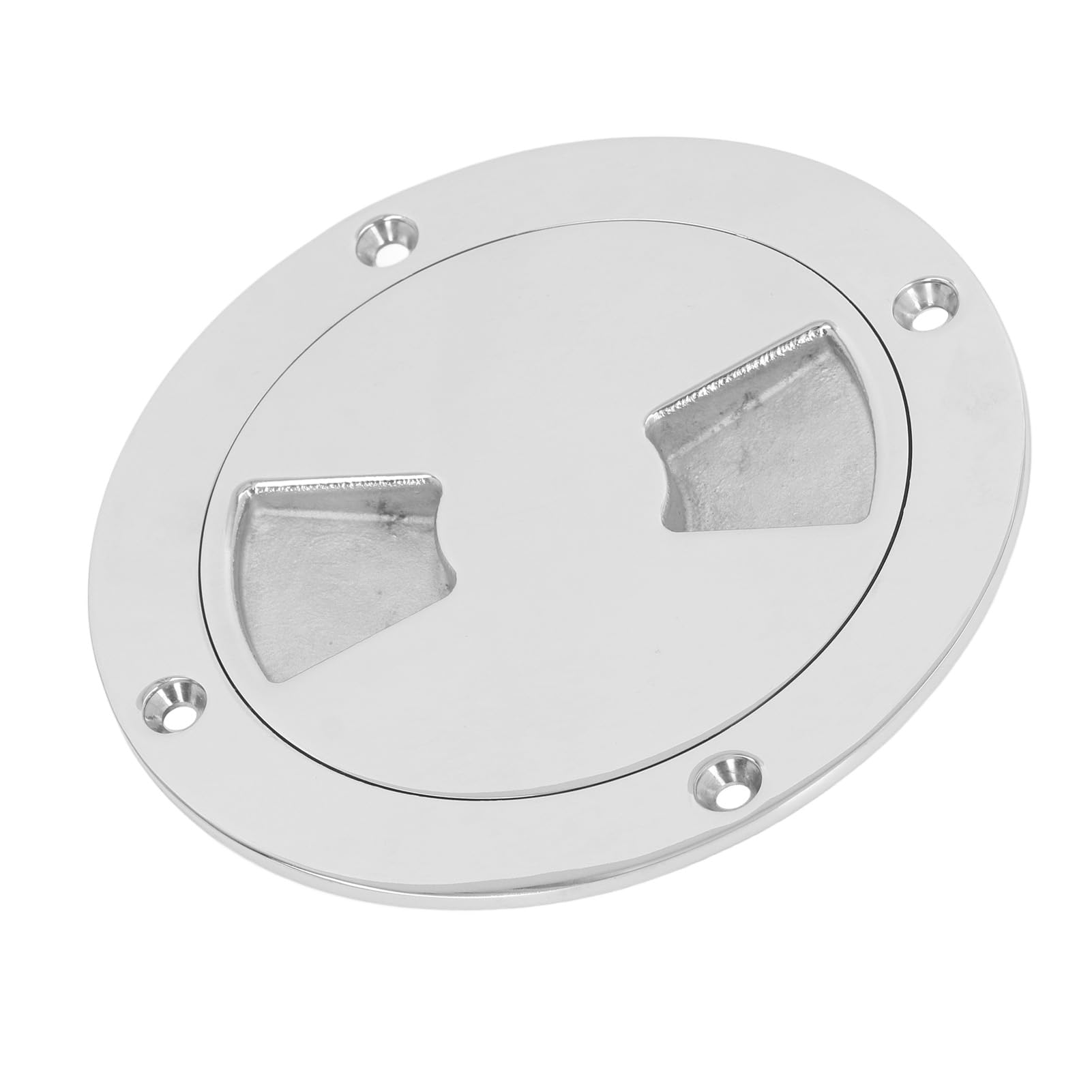 6inch Round Boat Deck Plate, 316 Stainless Steel Boat Inspection Boat Round Deck Plate with Groove for Marine Boat Yacht RV (6 Inch)