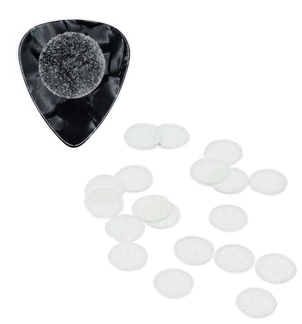 20-Pack Rough Surface Guitar Pick Grips Non-Slip | Non-Sticky | Stop Dropping Your Pick