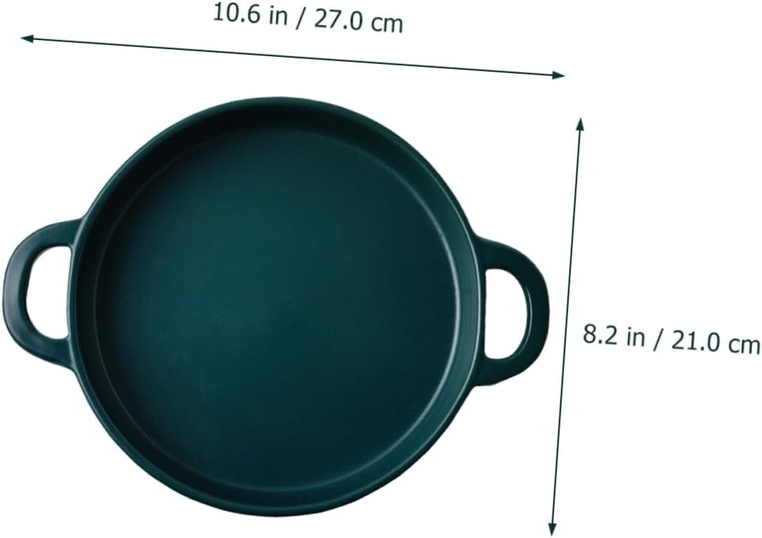Baking Dish Ceramic Barbecue Pan Kitchen Bakeware for Easy Baking for Pies and Pizza Non Stick Saving Design