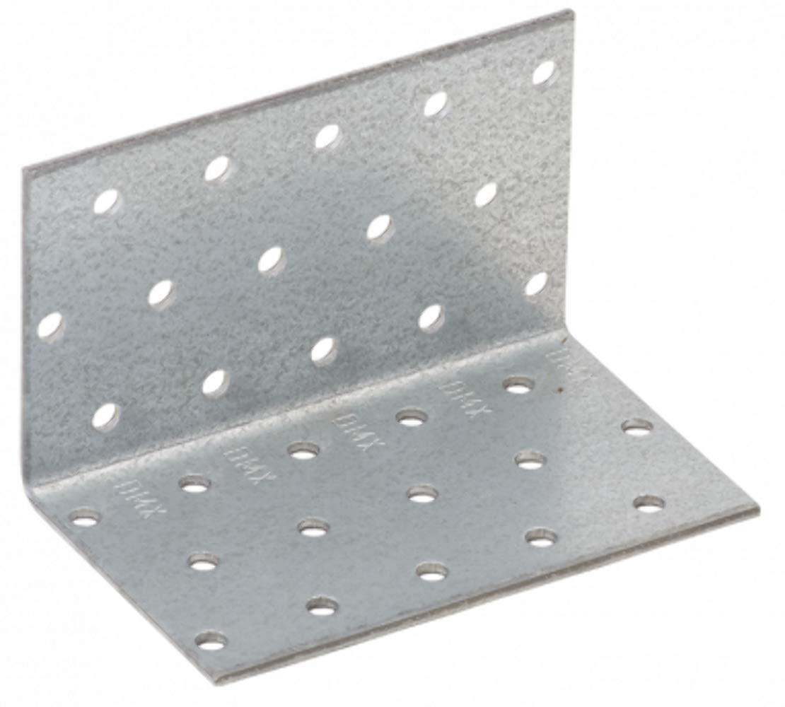 Angle Brackets KM6 60x60x100 T2mm Corner Bracket Metal L Plate Heavy Duty Steel (Pack of 10), Pack Of: 10, Size: 60x60x100x2mm
