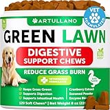 Grass Burn Spot Chews for Dogs - Pee Lawn Spot Saver Caused by Dog Urine - Grass Treatment Rocks - Urine Neutralizer for Green Lawn - Chewable Probiotics, Digestive Enzymes, DL-Methionine - 120 Treats