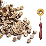 Siegelwachs Perlen, 100 Stück Wachs Wachssiegel Stempel, Achteckiges Wachssiegel Set, Wachssiegel Set Personalisiertes, Wachs für Siegel mit 1 Wachsschmelzlöffel für Einladungen, Umschläge, Karten