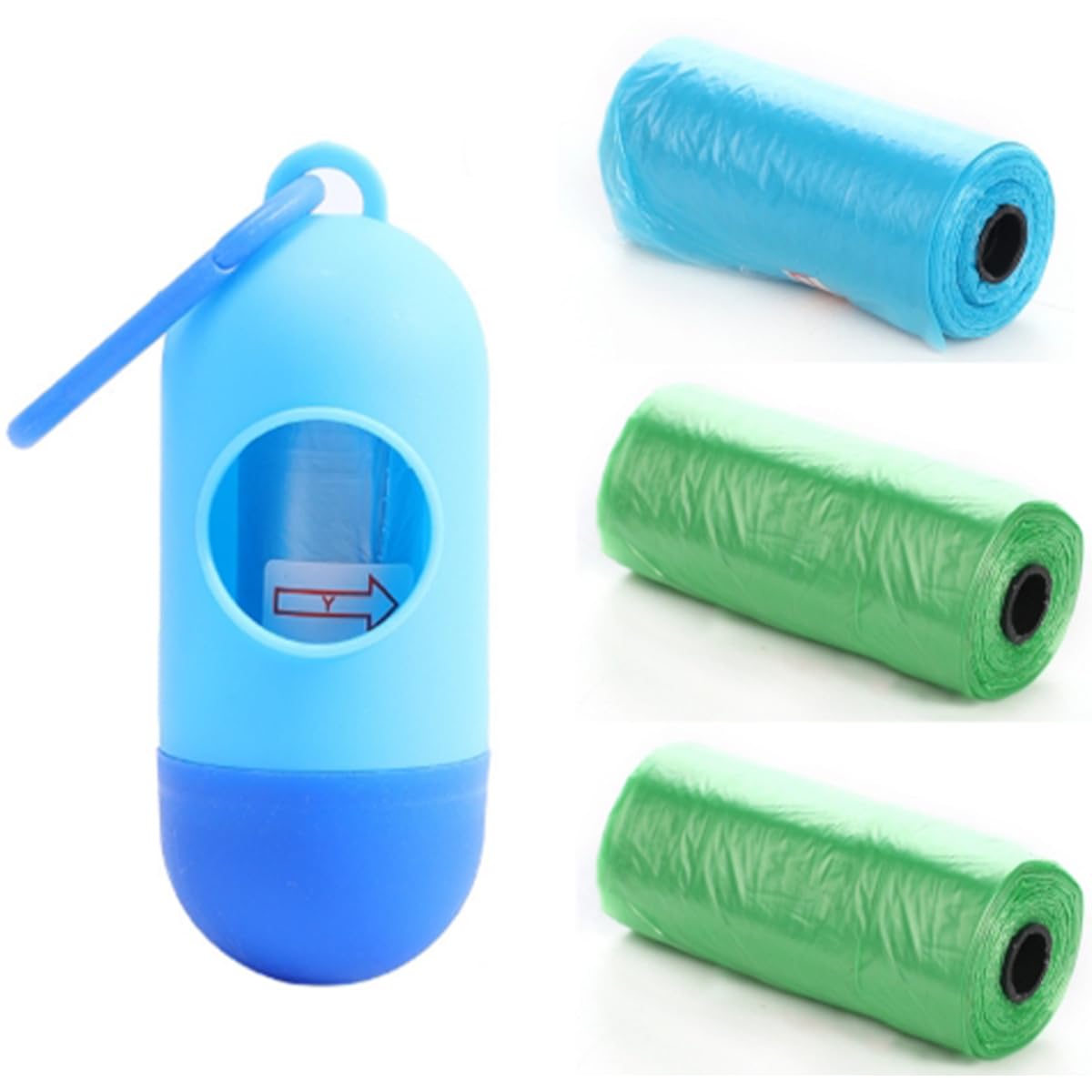 Baby Diaper Disposal Bags,Diaper Disposal Bags for Baby With Removable Capsule Box (1 Capsul And 2 Blue 2 Green Garbage Roll), 1 Psc