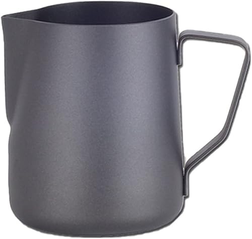 KNOKR Cafetera, Non-Stick Coating Stainless Steel Milk Frothing Pitcher Espresso Coffee Barista Craft Latte Cappuccino Cream Froth Jug Maker (Size