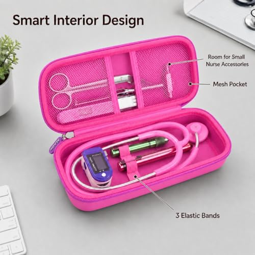 Image of ALKOO Stethoscope Case for 3M Littmann Classic III /Cardiology IV,Lavender | for MDF Acoustica Stethoscopes, for Nurses, Doctors, Nursing School Essentials, Students, Clinic, EMS, Travel, Hard Bag Only