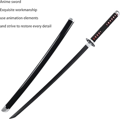 Miniatura 6 de Bamboo Demon Slayer Sword 41inch with Display Stand and Belt Rengoku Sword Tanjiro Sword Zenitsu Sword Anime Original Texture for Demon Slayer