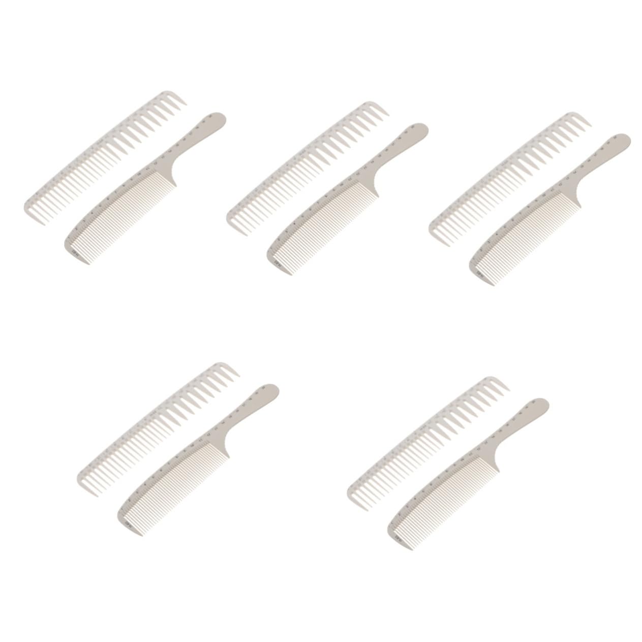 FOMIYES 10piezas Peines De Corte Con Escala Para Pelo Peines De Peluquería Antiestáticos Herramientas De Estilo Para Cortar y Peinar El Cabello Casa o Salón