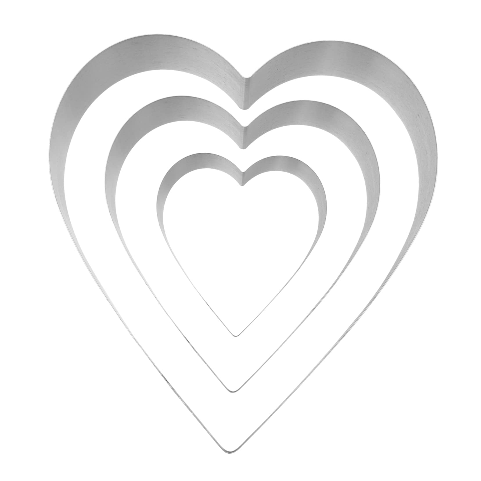 FUNOMOCYA Unique Heart Cake Tin Stainless Steel Mousse Ring Cake Mold Perfect for Valentines Day