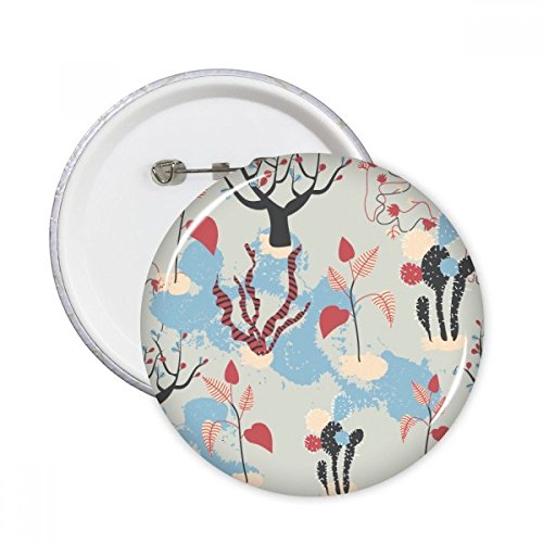 Pins badge rond bleu cactus désert DIYthinker 5 pièces S