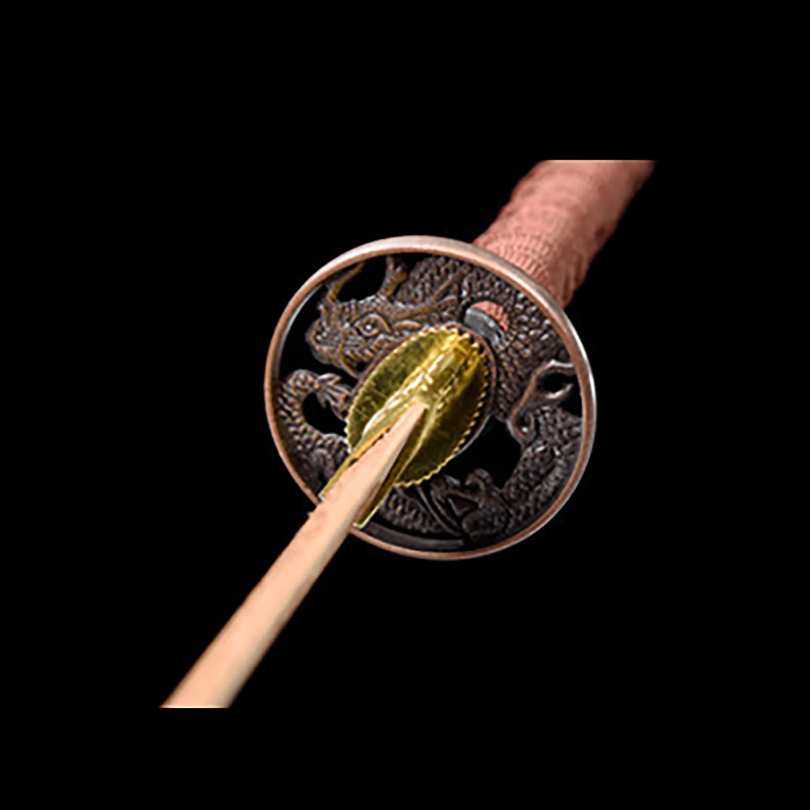 Épée De Samouraï En Bambou Naturel 103 Cm - Katana Bleu Pour Entraînement Kendo, Cosplay Et Décoration