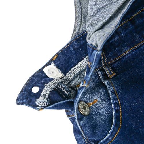 Image of KIDSCOOL SPACE Baby Little Girls Denim Overalls,Toddler Big Boys Adjustable Jeans Workwear
