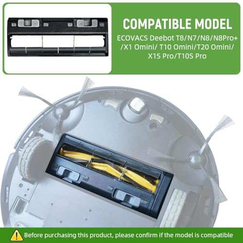 Image of HASTHIP Main Brush Hood Replacement Main Brush Cover for ECOVACS Deebot Vacuum Cleaner T8 /N7 /N8 /N8Pro+ /X1 Omini / T10Omini /T20Omini / X1SPro /T10SPro