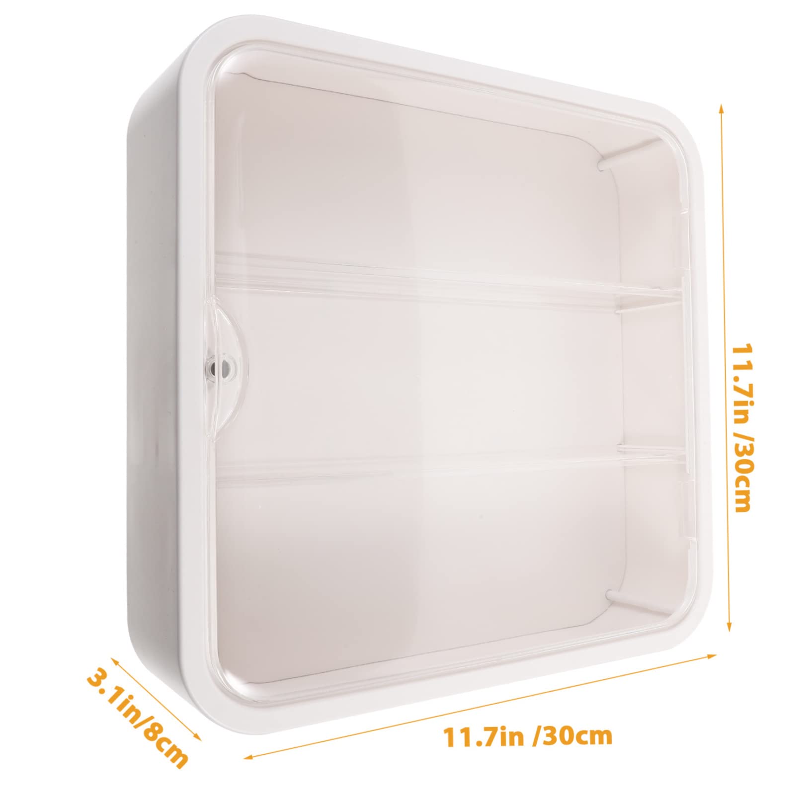 Vitrina para Figuras de Colección de Plástico Color Marfil Montaje Mural