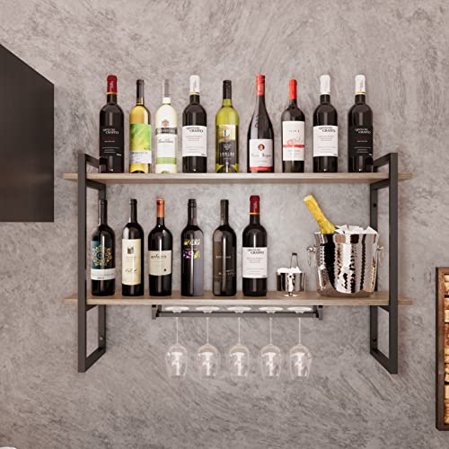 Adega Bar Industrial P/Bebidas Prateleira Dupla Preta 90cm