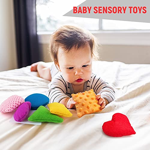 Texture Sensory Bean Bags,Toddler Sensory Toys for Babies,Preschool Toys Set of 13 Beanbags, Shape Sensory Bean Bags with Storage Bag,Develop Fine Motor & Sensory Play for Newborns’ Early Learning - Image 8