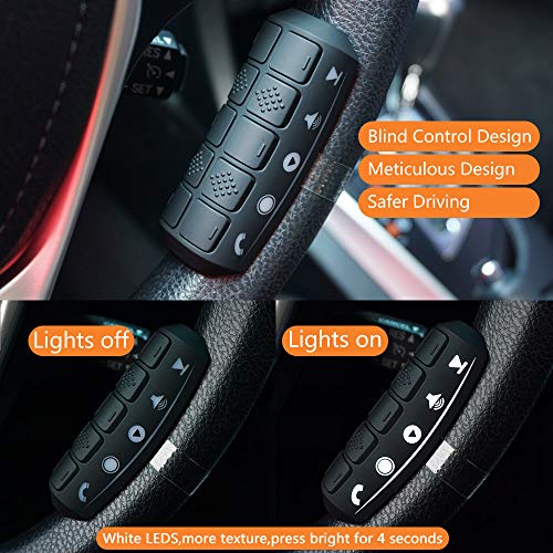 Artolife Bluetooth Button for Steering Wheel, Portable Wireless Bluetooth Car Remote, Phone Calls and Music Controller, Durable Cell Phone Bluetooth Button Steering Wheel Control for iPhone/Android