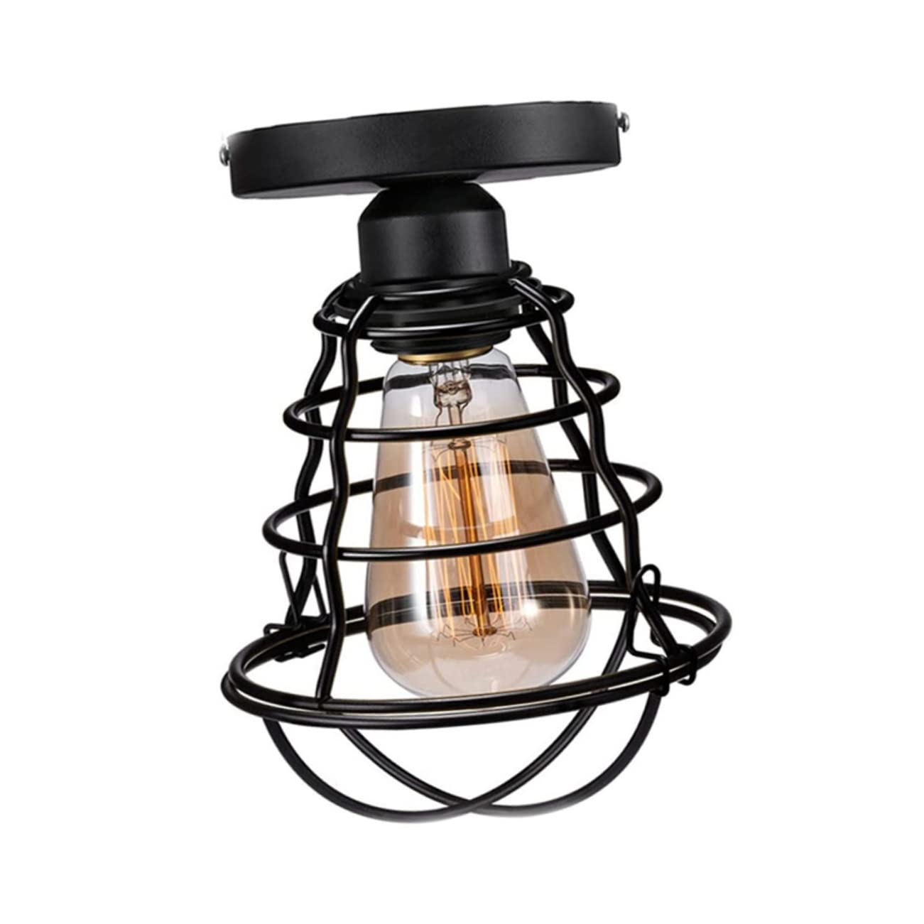 Homoyoyo Decorative Iron Ceiling Lamp Indoor Hanging Light for Hallway Bedroom Kitchen Durable Rustic Corridor Lighting Fixture Easy