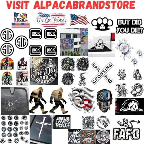 Image of Grim Reaper Stickers Set - Dark and Edgy Decals, Pack of 4, Size 3 in