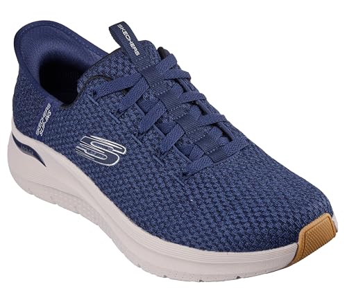 Skechers Men's Slip-ins: Arch Fit 2.0-Look Ahead Knit Lace Up Slip On Sneakers, Navy, 11.5