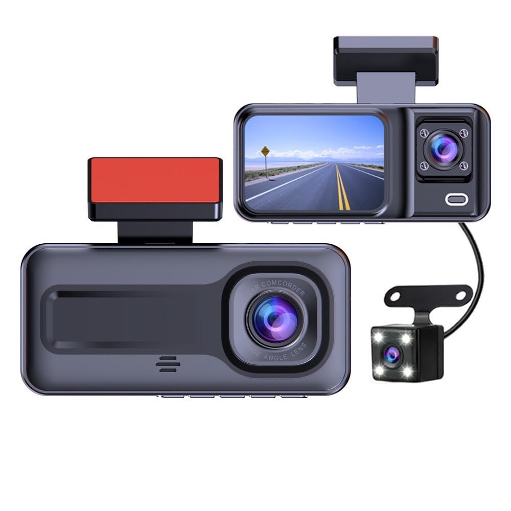 CLOUDSALE 1080p Full hd Car Camera Front Inside Rear Dash Cam Car Black Box Dashboard Camera for Car Security-image-31